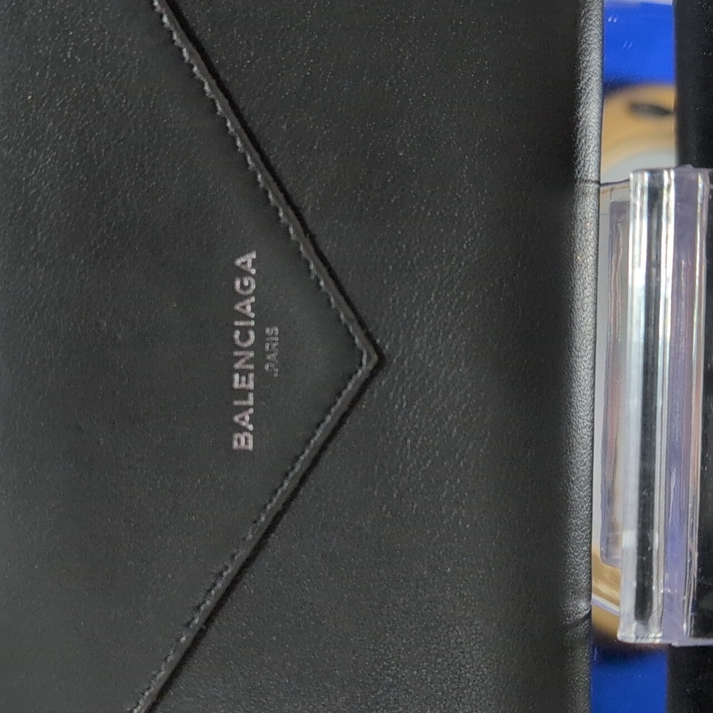 Balenciaga Papier Continual Double Zip Wallet In Gray Calfskin Leather/W Silver - Picture 4 of 17